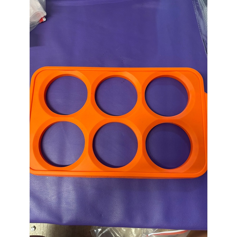Black Stone Orange Silicone 6 Cavity Mold Pressure Cooker Baking Pan Tray